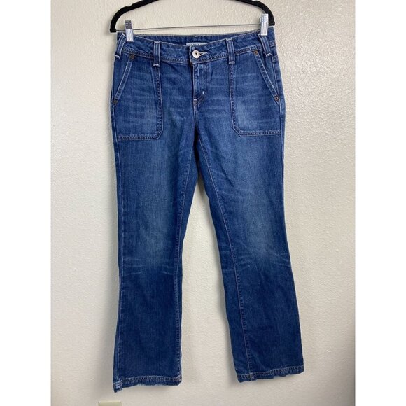 Tommy Hilfiger Womens Y2K Blue Wide Leg Jeans size 6 denim 90s Classic Cotton - Picture 1 of 16